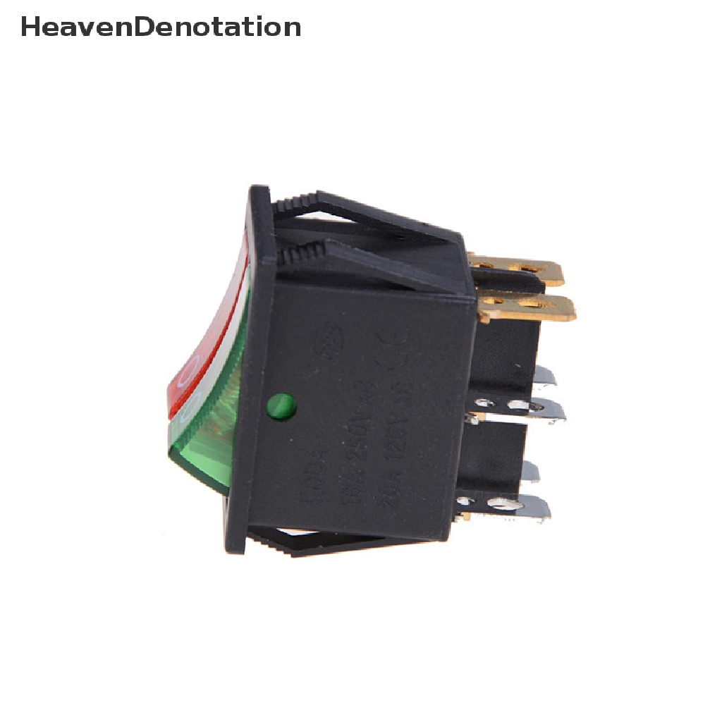 [HeavenDenotation] Lampu Merah Hijau 6pin Double SPST Saklar On/Off Boat 16A 250V AC 20A 125V AC HDV