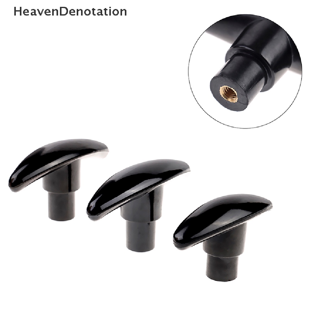 [HeavenDenotation] Hitam Plastik M6/M8/M10 female thread T type shaped head clamping Mur knob HDV