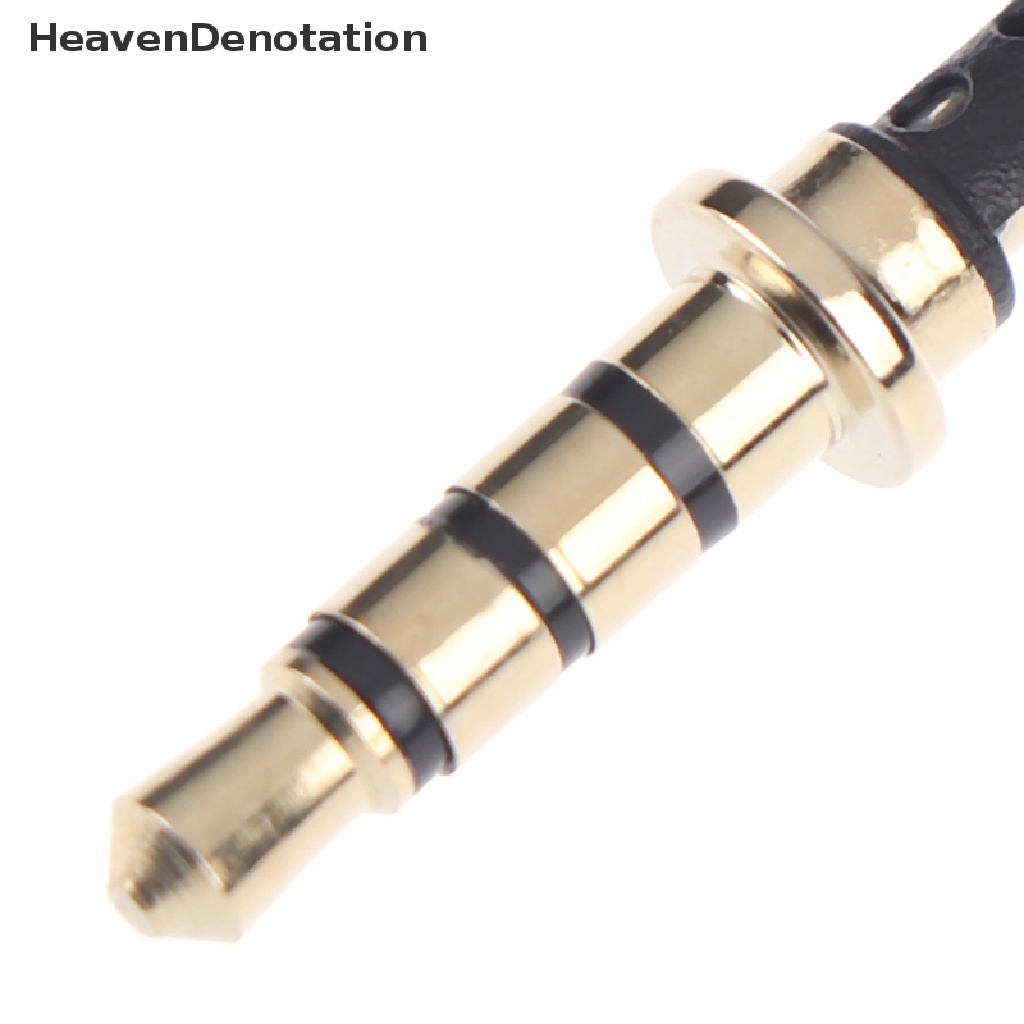 [HeavenDenotation] 2pcs/lot 90derajat jack plug headset stereo 3.5mm 4tiang 3.5 Lapis Emas HDV