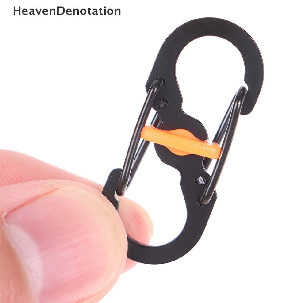 [HeavenDenotation] Gantungan Kunci Carabiner Camping Outdoor Dengan Kunci 8shaped S Buckle Climbing Clip HDV