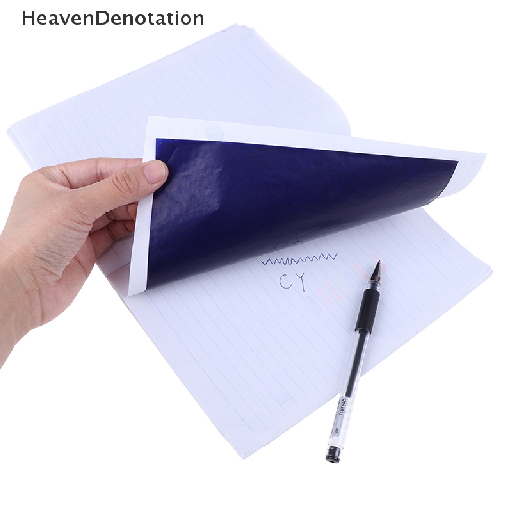 [HeavenDenotation] 100lembar Kertas Transfer Stensil Tangan Karbon Biru Tua Hectograph Repro Set HDV