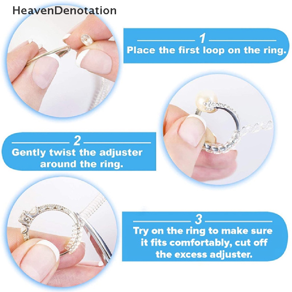 [HeavenDenotation] 5pcs Invisible Transparan Spiral Based Ring Sizer Adjuster Mengubah Ukuran Perhiasan HDV
