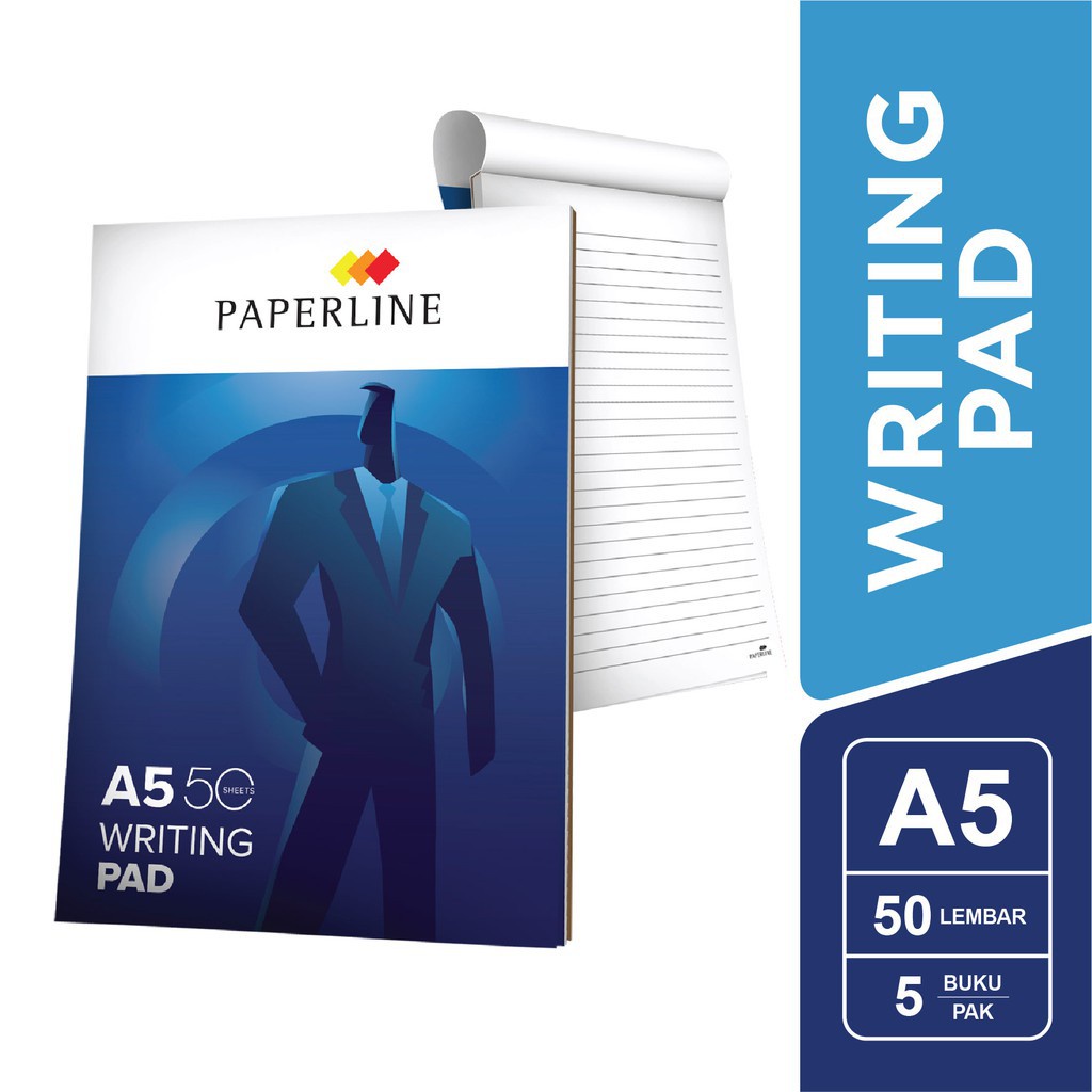

Paperline Block Note Bergaris 5 Buku Writing Pad A5 50 Lembar