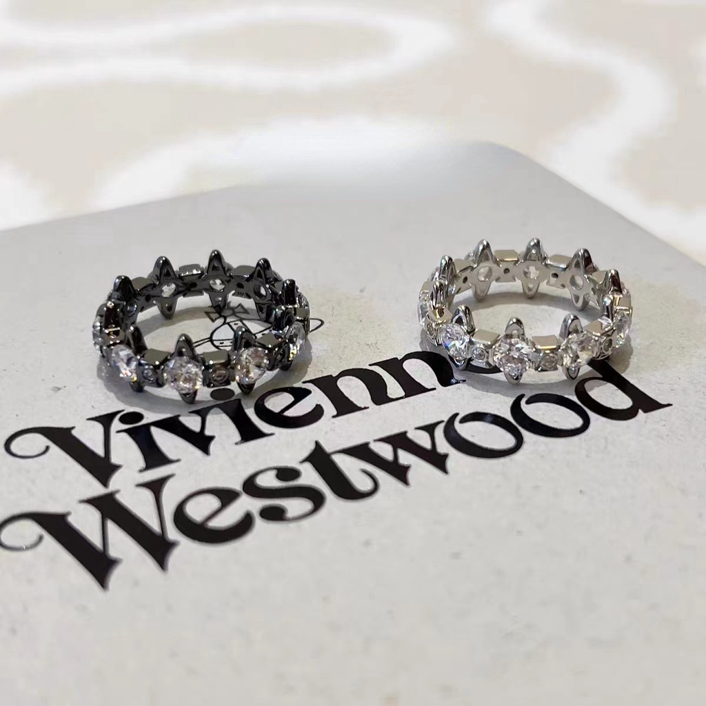 Cincin Tali Berlian Saturnus Gaya Baru Desain Niche Cahaya Mewah Pembukaan Cincin Yang Dapat Disesuaikan