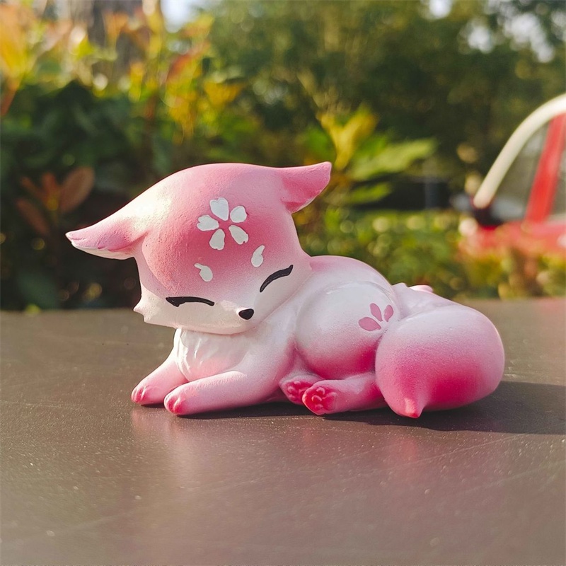 Genshin Impact Yae Miko Fox Kawaii Resin Doll Game Koleksi Patung Genshin Dekorasi Rumah