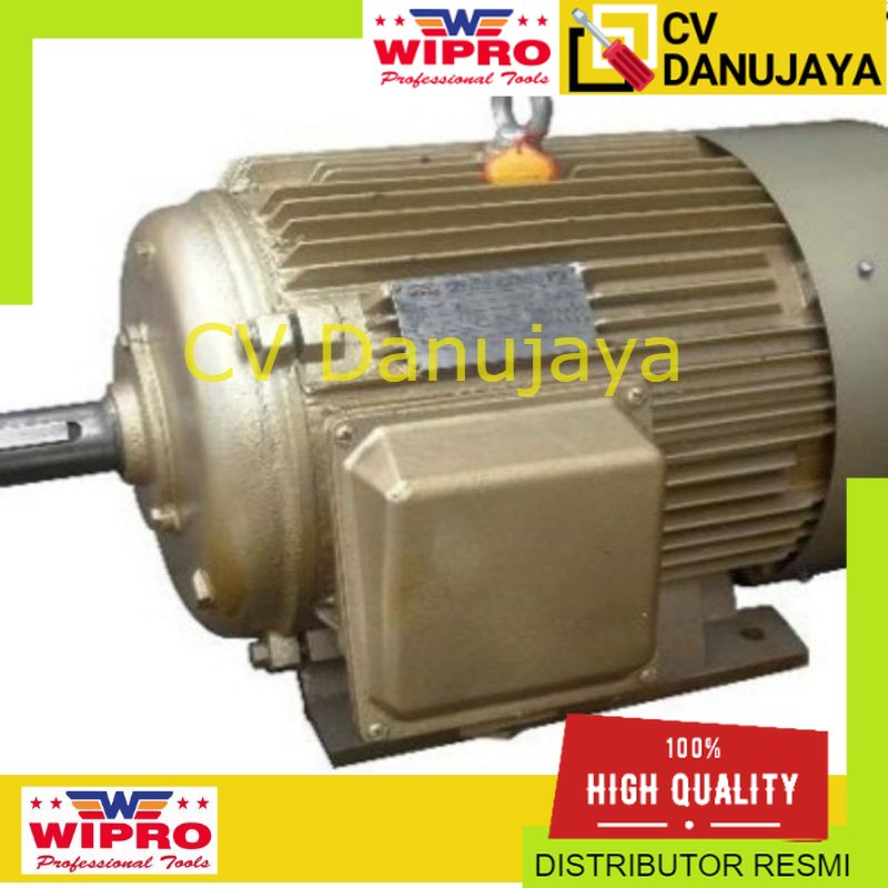 Dinamo Motor Penggerak Elektro Motor Elektromotor 2 hp 2 pk 3 phase 3 fase 1500 RPM Wipro