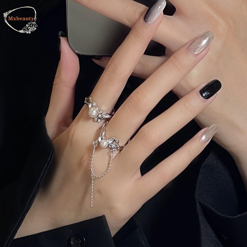 Mxbeauty Wanita Cincin Hadiah Mewah Unisex Batu Opal Fashion Perhiasan Tidak Teratur Gothic Temperamen Gaya Korea Ring