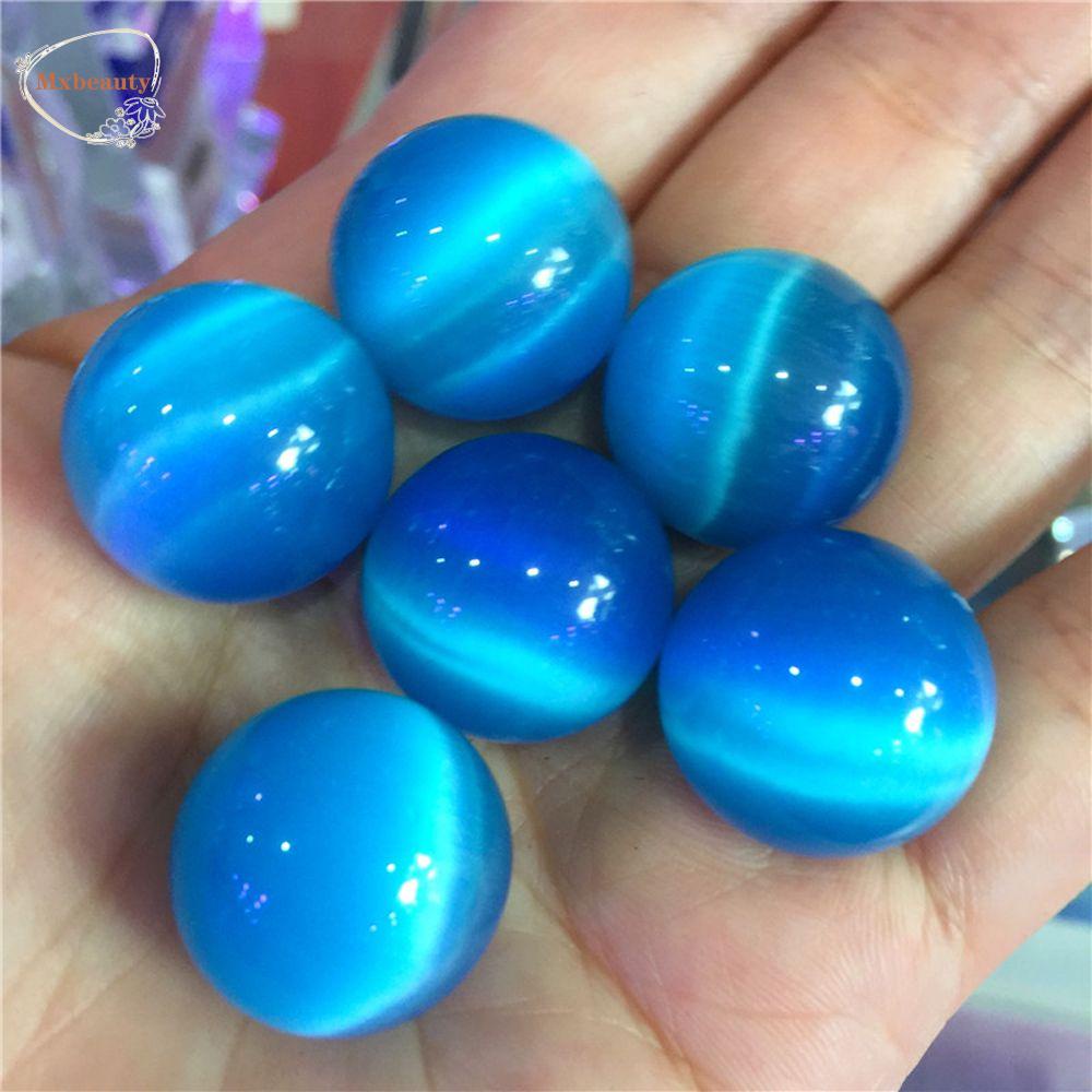 Mxbeauty Tangki Ikan Bola Mata Kucing Warna Warni 20MM Bola Bulat Kristal Warna-Warni Marble Games Healing Ornament Glass Kelereng