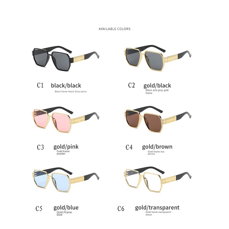 [COD] Korean Candy Color Kacamata Hitam Wanita Bingkai Persegi Keren Kacamata Anti Radiasi Shade Black Glasses