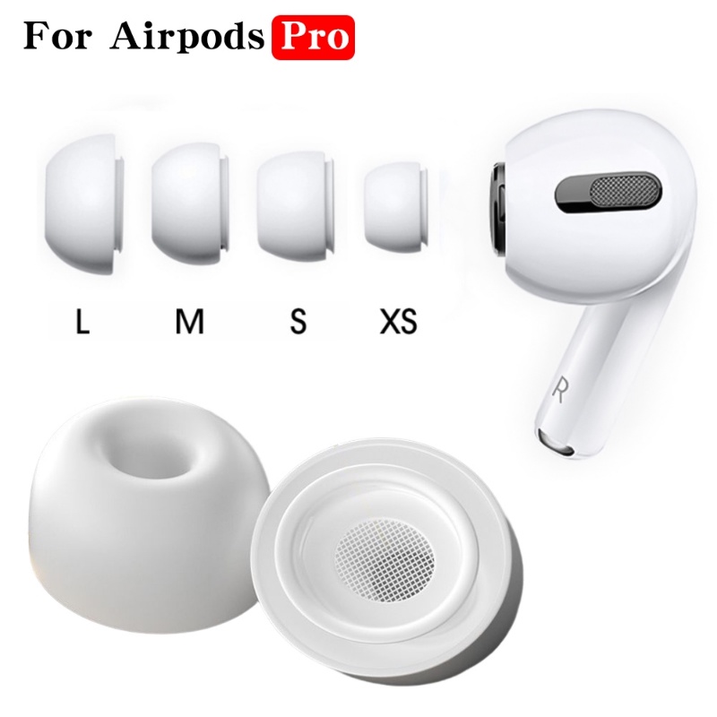 3pasang Eartips Silikon Halus Cocok Lembut Nyaman Silikon Pengganti Headphone Earplug Kompatibel Untuk AirPods Pro/Pro2 Earphone Bluetooth Nirkabel