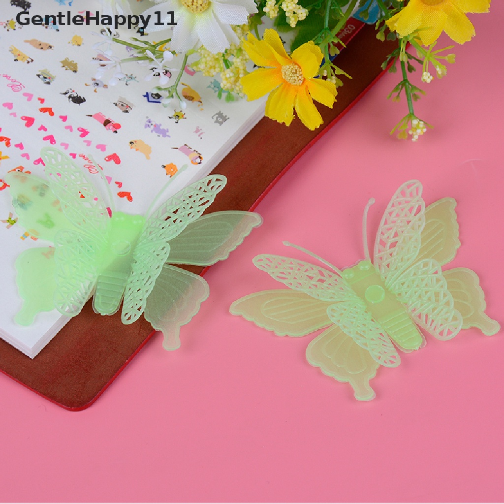 Gentlehappy 6 Pcs Bercahaya Mainan Kupu-Kupu glow in the dark Mainan Bayi Pembibitan Anak Hadiah  Id