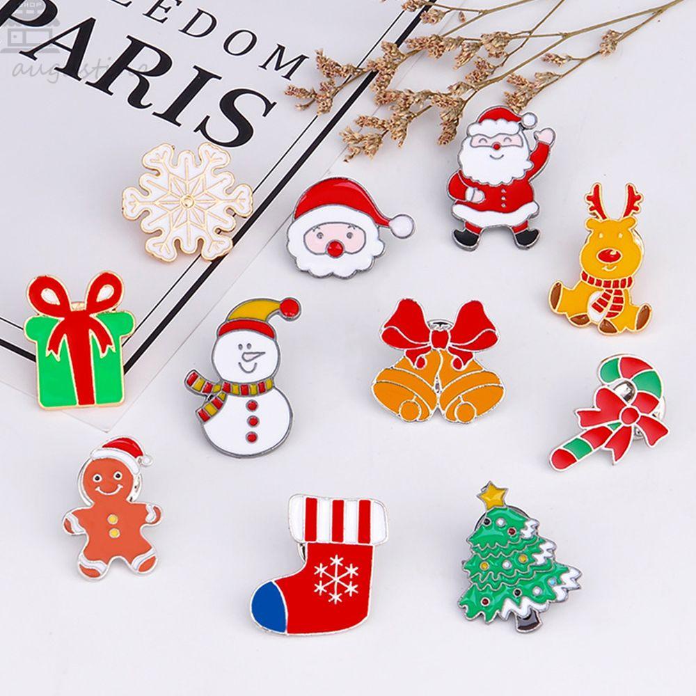 Agustina Wanita Bros Harian Desain Kartun Gingerbread Man Santa Claus Anak Laki-Laki Paduan Aksesoris Pakaian