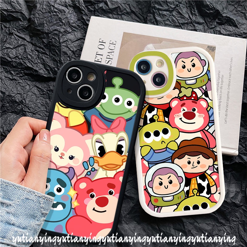 Kartun Strawberry Bear Manyo Case Realme C53 C55 C12 C35 C15 C11 C31 C30 C21 C25s C25Y C20 C21Y C2 C3 C17 7i 10 Pro+6 8i 8 5i 6i 9i 58pro 6s Disney Toy Story Lucu Soft Cover