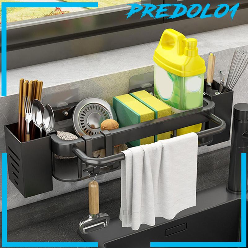 [Predolo1] Sink Caddy Utensil Storage Holder Tempat Dispenser Sabun Tempel Dinding Atau Wastafel