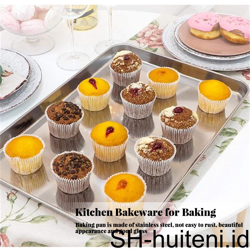 Loyang Kotak Kotak Cooling Rack Chef Stainless Steel Pan Oven Bakeware Untuk Masak Dapur23 5x17 5x2 5cm