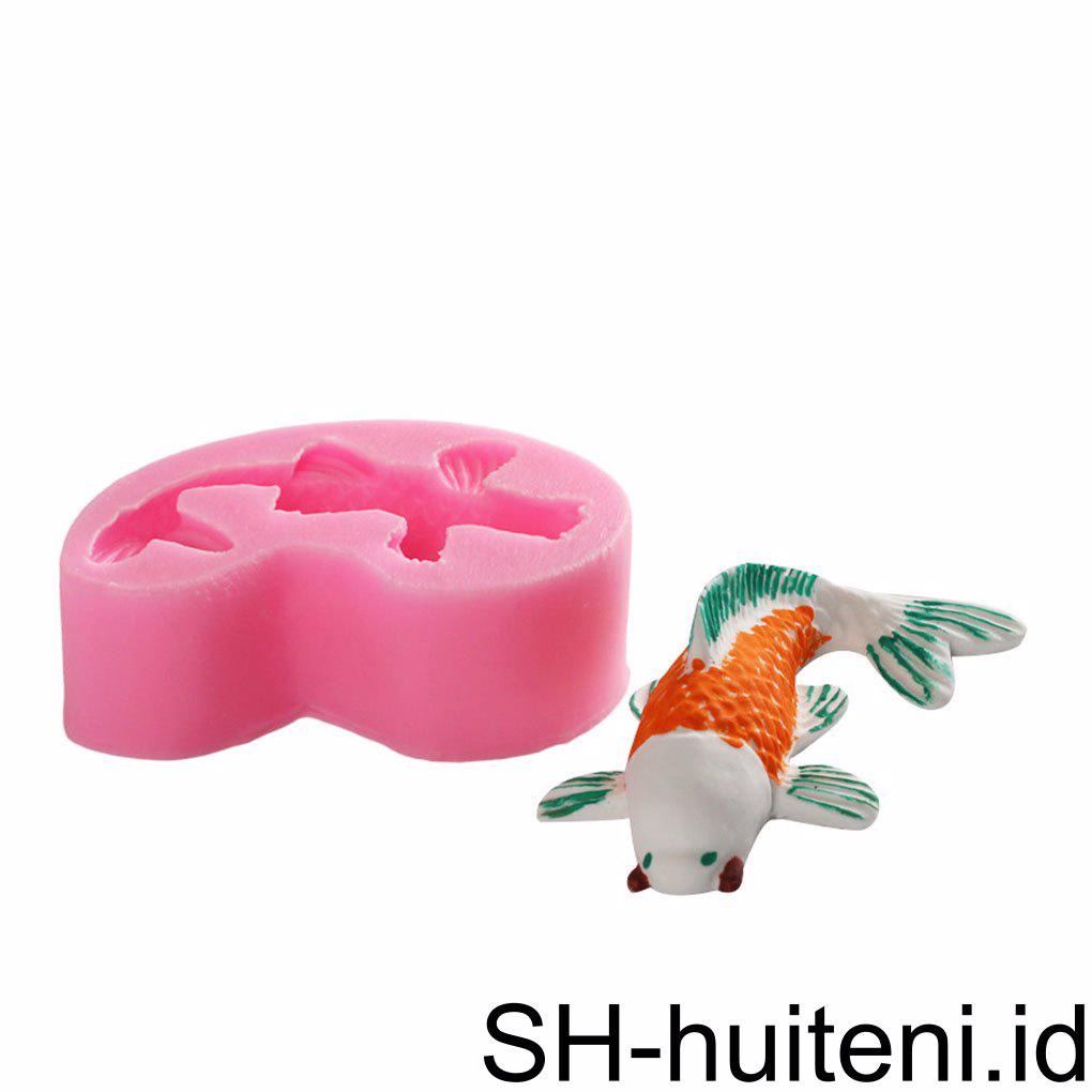 Ikan Berbentuk Kue Fondant Silikon Cetakan Bakery Sugarcraft Cetakan Restoran Reusable Baking Tool Bakeware Aksesori