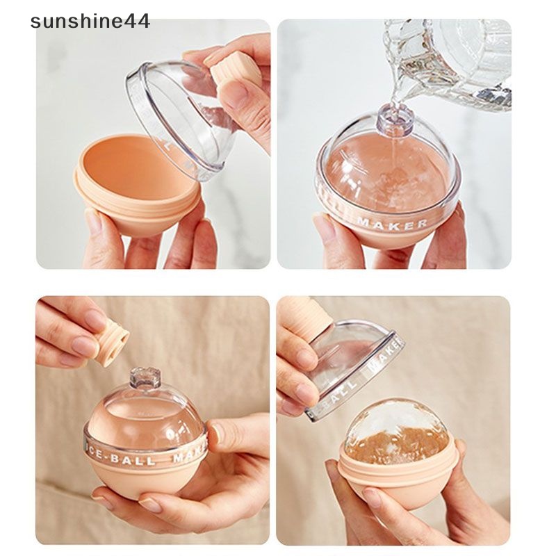 Sunshine Frozen Ice Ball Mold Whiskey Cetakan Es Batu Bulat Food Grade Silicone Tray ID