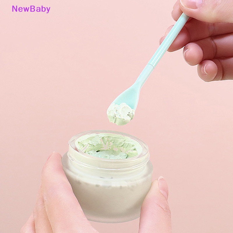 Newbaby 1Pcs Silikon Kepala Ganda Scraper Krim Kosmetik Scraper Set Alat Makeup ID