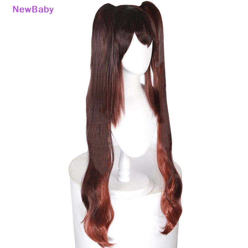 Newbaby Genshin Impact Hutao Cosplay Wig Anime Game Hu Tao Gaya Cina Kostum Props ID