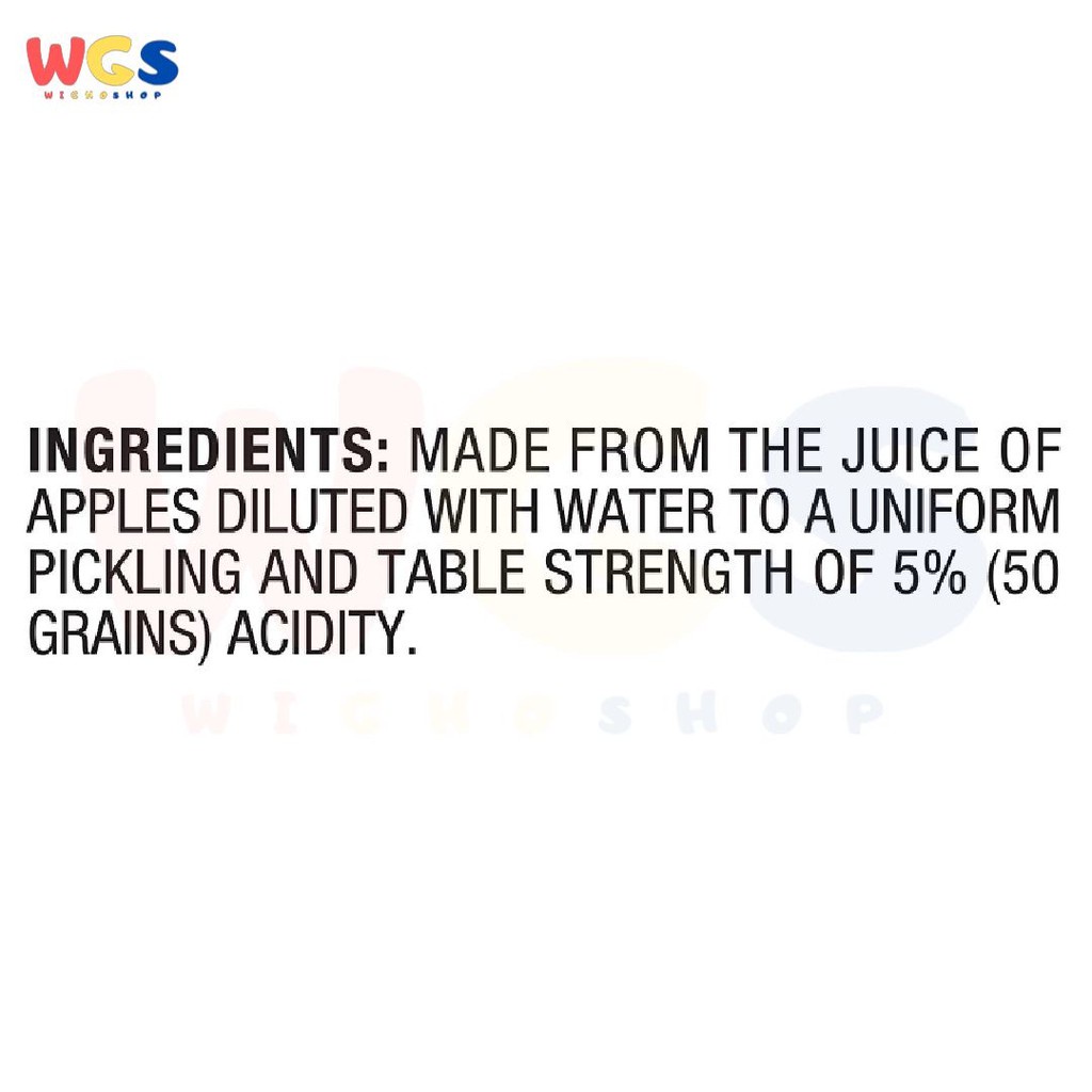 Heinz All Natural Apple Cider Vinegar 5% Acidity 16oz 473 ml