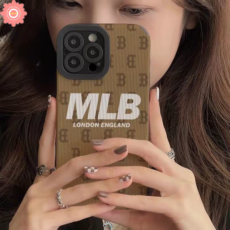 IPHONE Casing Merek Trendi Tekstur Kulit Mewah Kompatibel Untuk Iphone7 8 Plus XR 11 Pro Max12 13 14 Pro MAX X XS MAX 7Plus 8Plus Silikon Lembut Shockproof Phone Case