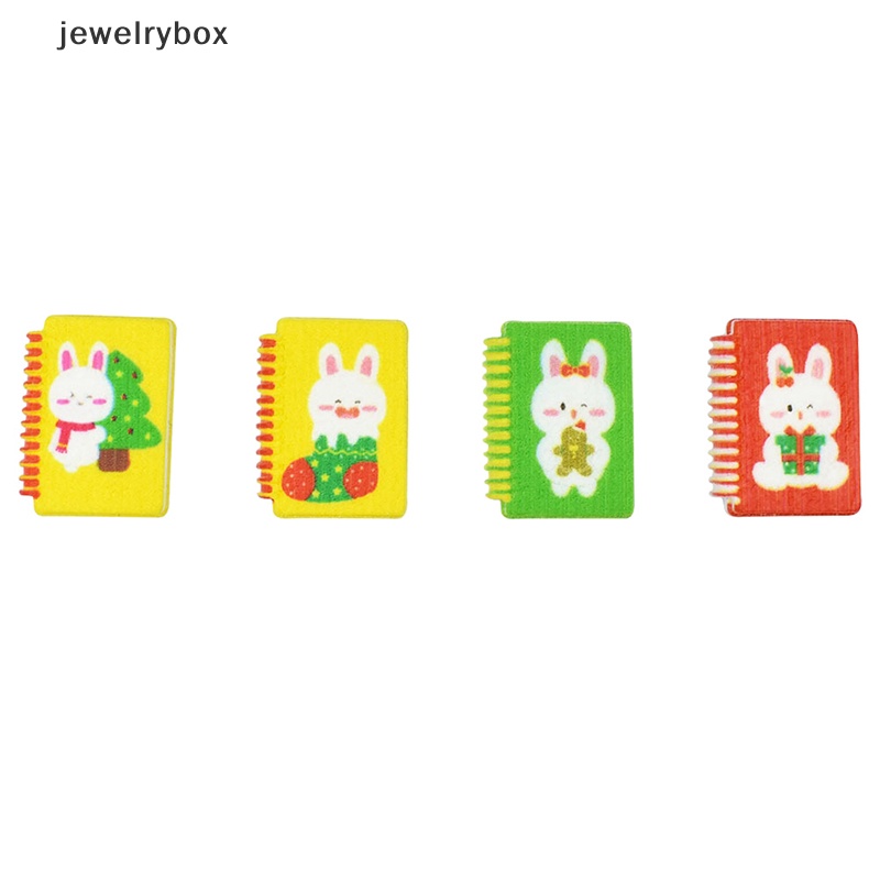 [jewelrybox] 10pcs/set Skala1Per12Rumah Boneka Miniatur Kelinci notebook Pretend Model Butik