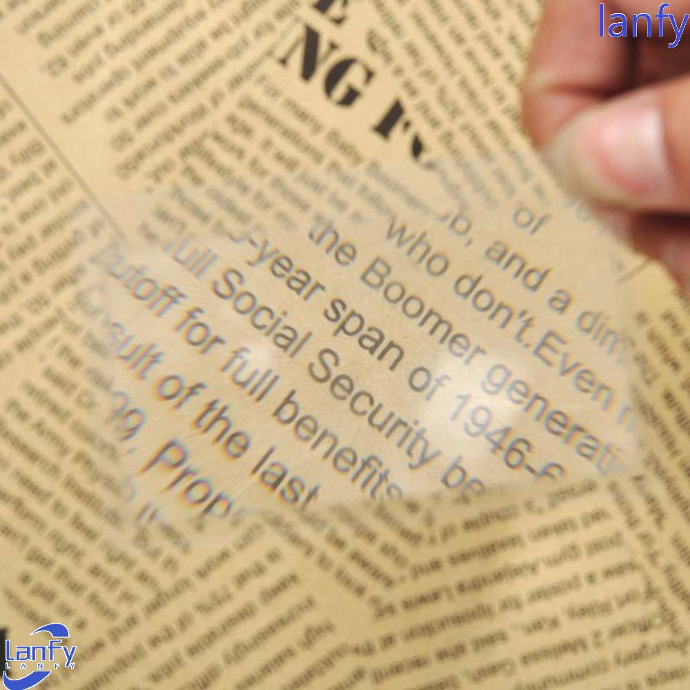 LANFY 10 PCS Fresnel Lens 3X Magnifying Glass Magnifiers For Reading Newspaper Book Made Of Plastics Portable Credit Card Shape Transparent Loupe