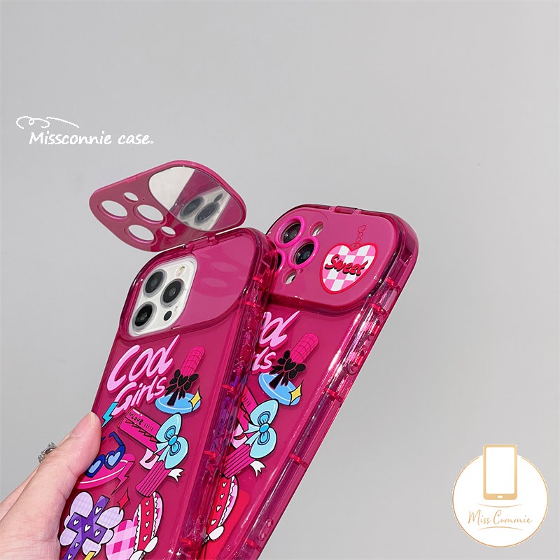 Casing Ponsel Cermin Make Up Flip Kreatif Untuk Y11 Y12 Y20s Y17 Y20i Y15 Y20 Y12i Y91C Y1S Y11s Y20s G Y12S Y20A Y12A Y20G Y30G Kartun Lucu Cute Graffiti Stiker Lembut Penutup Belakang