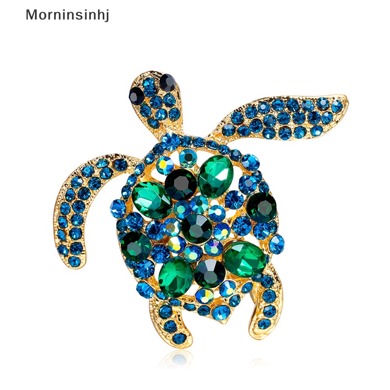 Mornin Hijau Berlian Imitasi Sea Turtle Animal Bros Pin Untuk Wanita Perhiasan Hadiah Lady Hadiah Elegan Payudara Pin Fashion Perhiasan id