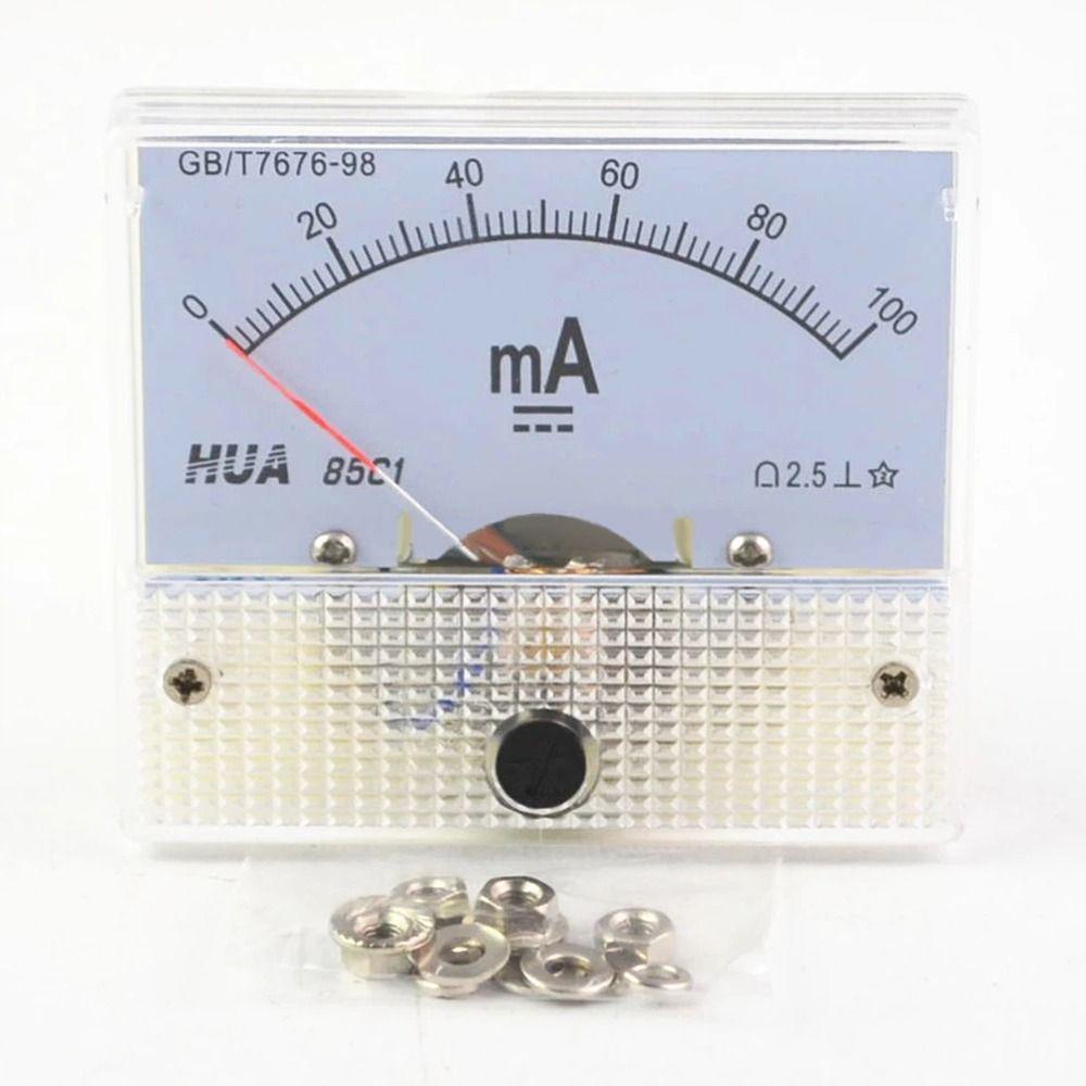 POPULAR Populer DC Amp Meter Kepala Ammeter Portable 1mA 2mA 10mA 20mA 50mA 100mA Ammeter Panel