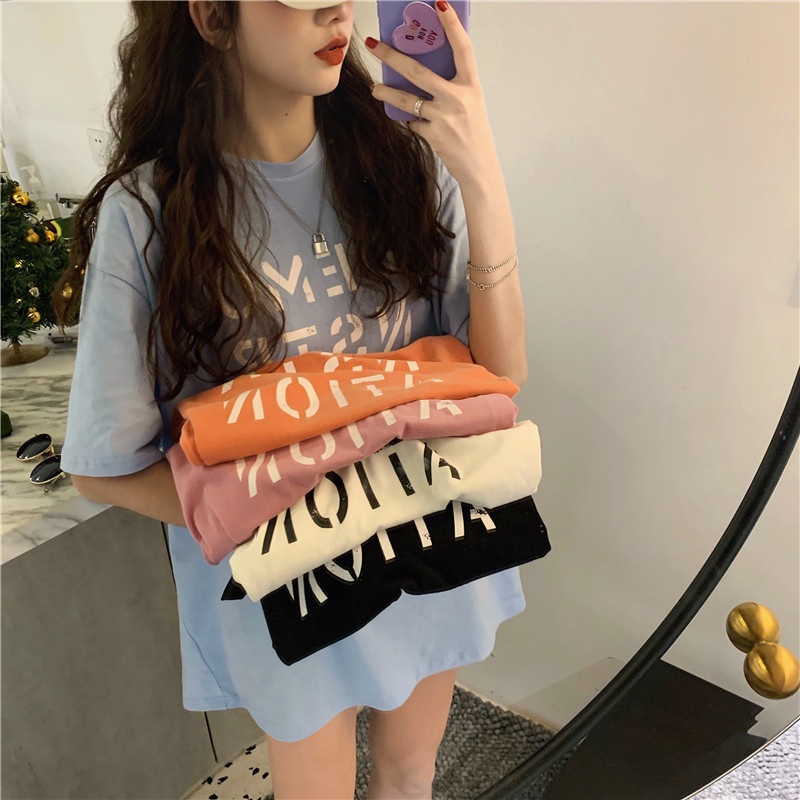 SS KAOS OVERSIZE WANITA DEMONSTRATION 6739 BAJU BESAR DISTRO ATASAN LENGAN PENDEK TSHIRT LONGGAR MODEL POLOS MURAH IMPORT