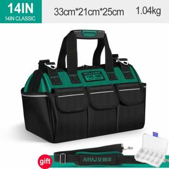 Tas Perkakas Storage Tool Bag Waterproof with Reflective Strips 18 inch - A03369 - Green