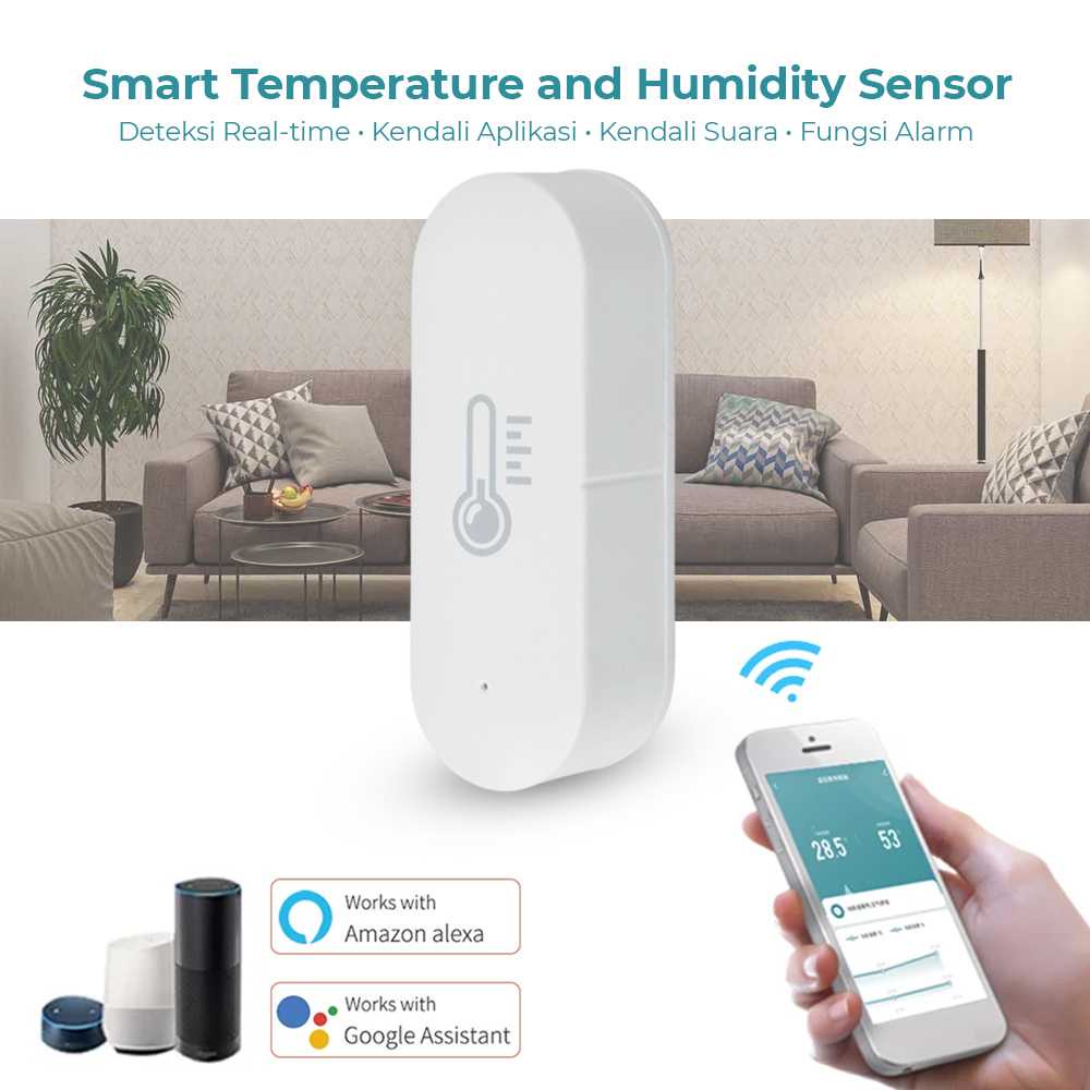 Zigbee Smart Temperature and Humidity Sensor Real Time WiFi - TY-03 ( Mughnii )