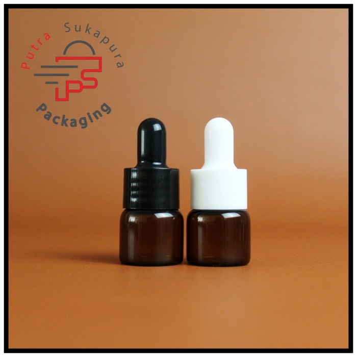 botol pipet 5ml coklat/botol serum 5ml/ring smooth
