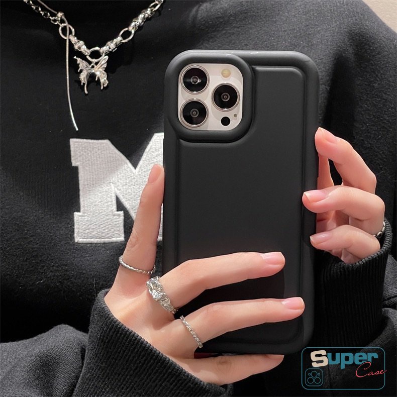 Untuk Realme C55 C35 C21Y C25 9i 5 7i 6i 5i 5s C15 C11 C12 C33 C25Y C30 C20 C30s C3 C1 C25s C2 C20A Simple Warna Solid Mewah Airbag Menebal Shockproof Polos Matte Silicon Soft Case