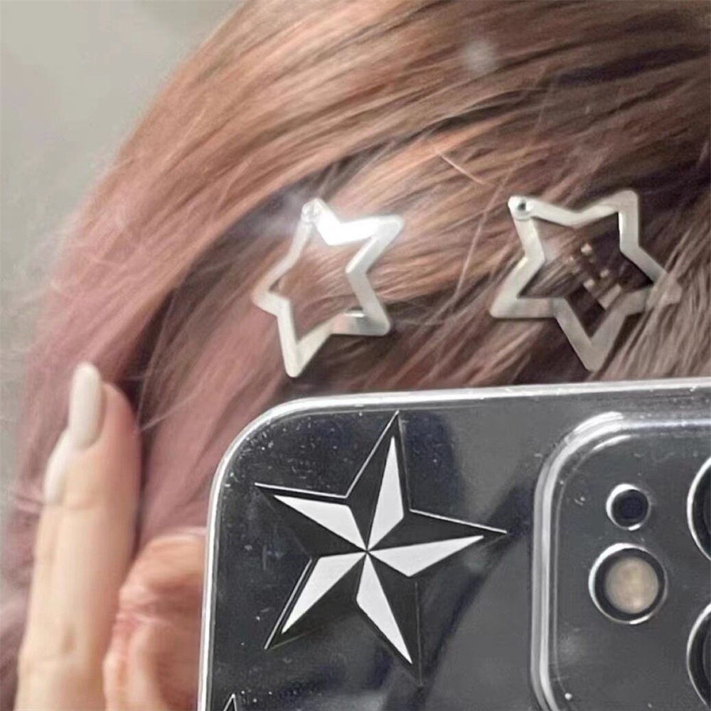 10pcs Klip Rambut Bintang Gadis Pedas Pentagram Star Jepit Rambut Poni Samping Klip BB Aksesoris Rambut