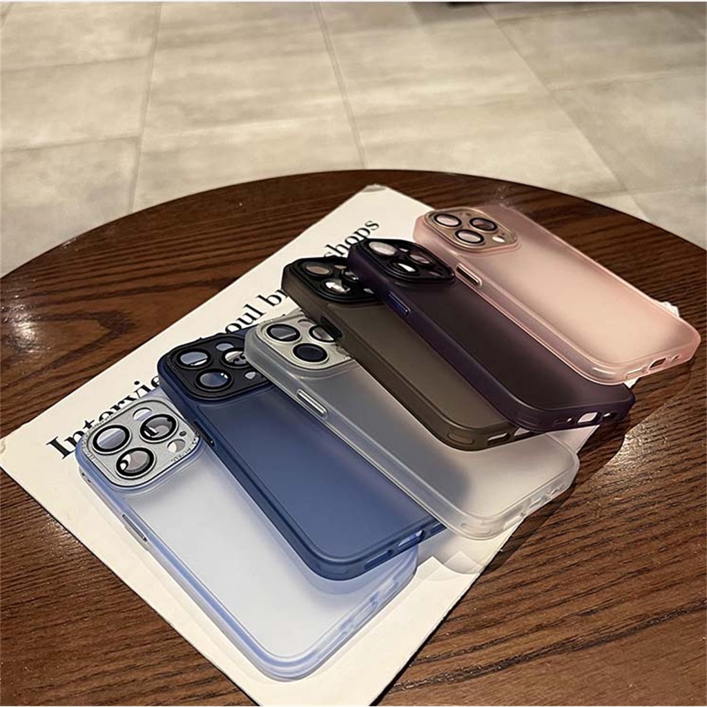 Luxury shockproof case iPhone 14 Pro Max Kamera Perlindungan Lensa case iPhone 11 Pro Max12 13 Pro Max Tertutup Penuh Tembus Pandang Kulit Merasa Perlindungan premium case