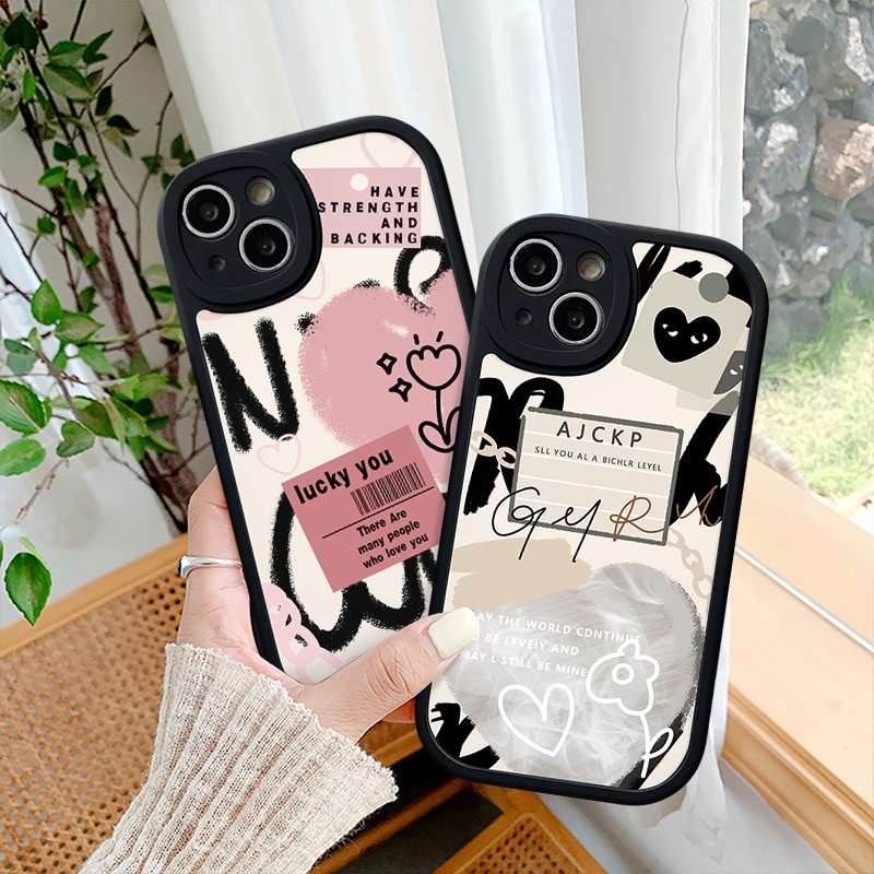 Case Untuk Redmi Note11 10 8 9 10s 11s 10 9s 9 11 Pro+Redmi 12C 10 10C A1 9 10A 9A 9T 9C POCO F4 X3 NFC Pro M3 Mi 11T 12love Heart Graffiti Comme des Garcons Soft Cover Bunga