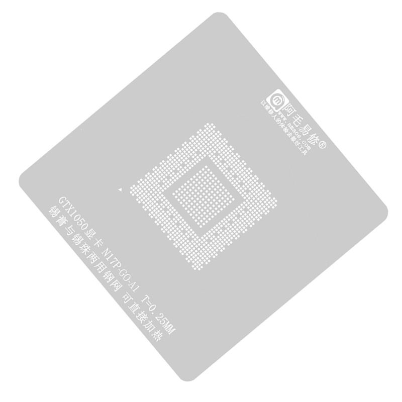 Vivi N17P-G0-A1 Stensil Solder Steel Template Untuk GTX1050 BGA Station Kits