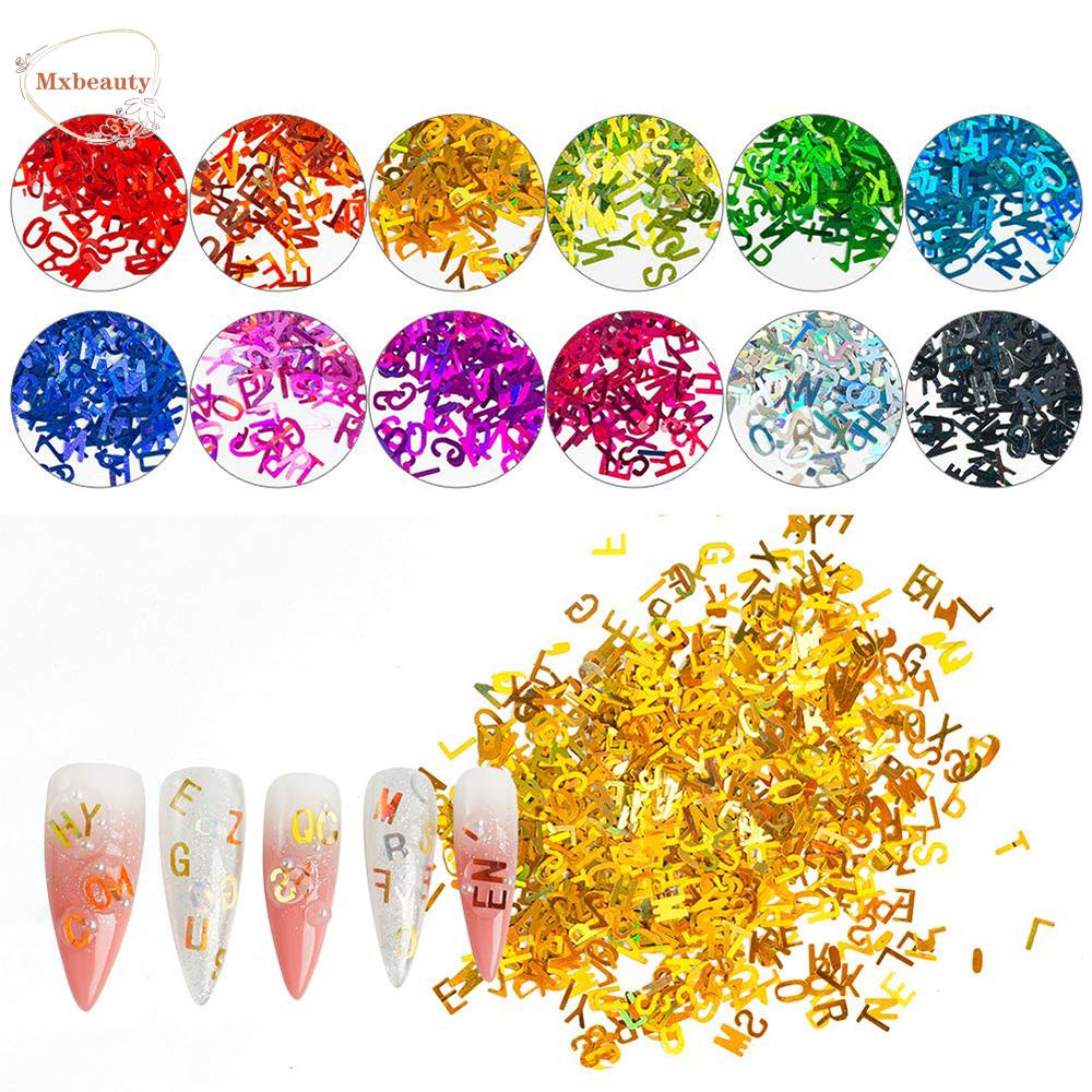 Mxbeauty Dekorasi Nail Art Manicure DIY Stiker Nail Art Hologram