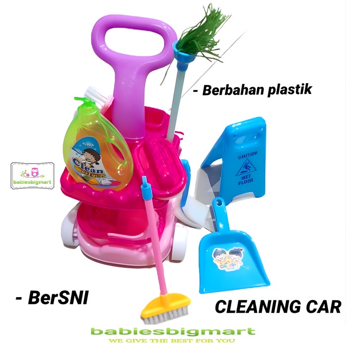 Mainan Anak Pembersih Lantai PR 17640 Ruangan Cleaning Troley New