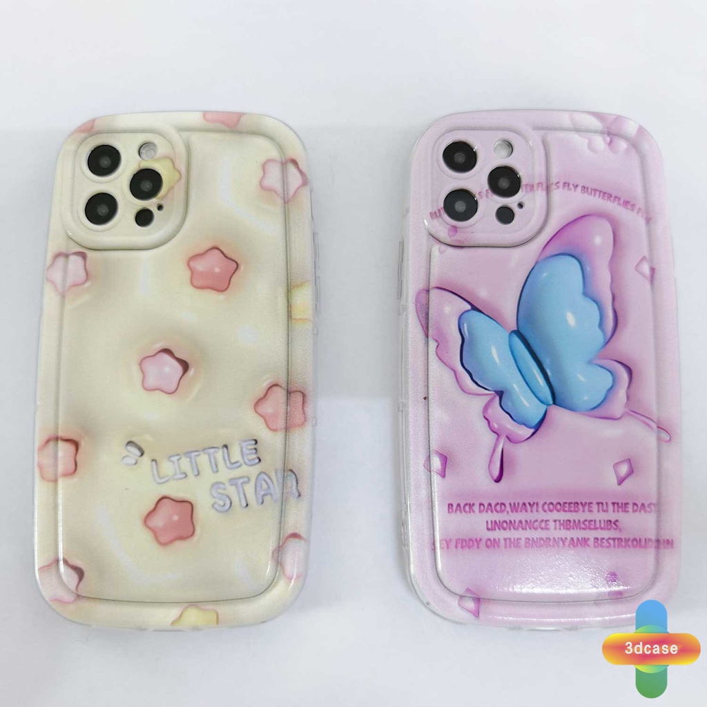 Compatible For Case IPhone 13 12 11 14 PRO MAX 6 7 6S 8 14 Plus X XR XS MAX 11 12 13 Se 2020 6SPlus 7Plus 6Plus 8Plus 14Plus XSMAX Purple Butterfly Couples Soap Case