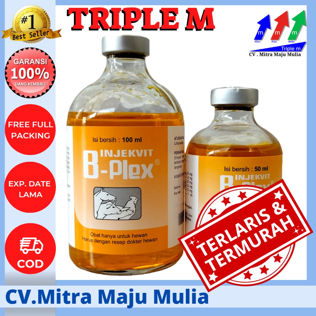 VITAMIN B KOMPLEK 50 ml dan B KOMPLEK 100 ml MEDION Meningkatkan Produktifitas dan Sistem Kekebalan Tubuh Hewan