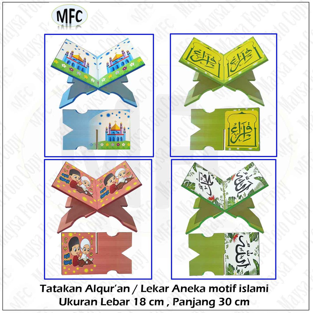 Rekal Meja belajar/tatakan alquran Motif Kartun dan islami