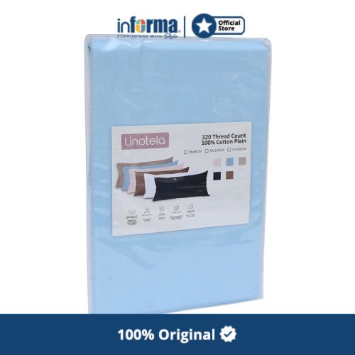 Linotela 58x86 Cm Sarung Bantal - Biru