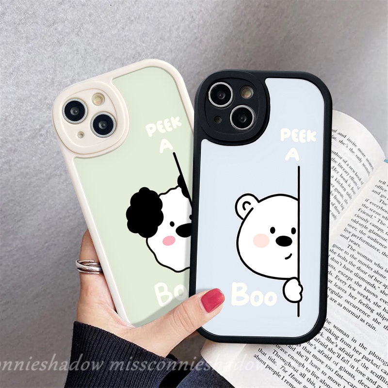 Indah Casing Untuk Infinix Hot 10 Lite 10T 10s 11 11s Note8 Smart 6 5 Hot 11 10T 10s 11s 10 9 Bermain Kartun Beruang Lucu Pasangan Anjing Shockproof Soft Case