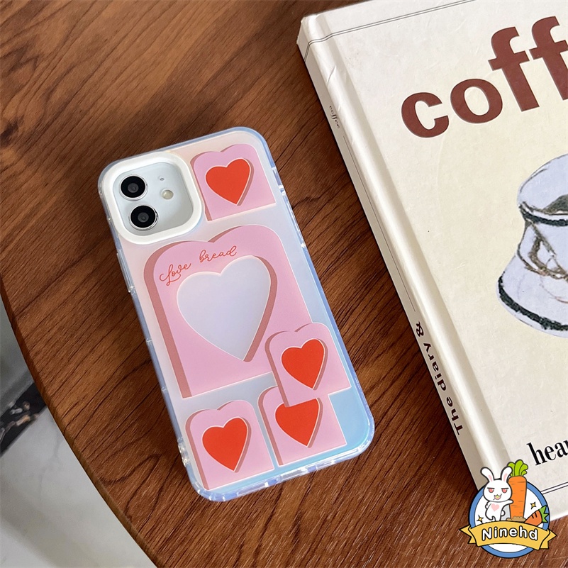 Mewah Laser Fashion Cinta Bingkai Bening iPhone Case Kompatibel Untuk Iphone14 13 12 11 Pro Max X Xr Xs Max8 7 Plus SE 2020 Akrilik Silikon Lembut Shockproof Bumper Protection Cover