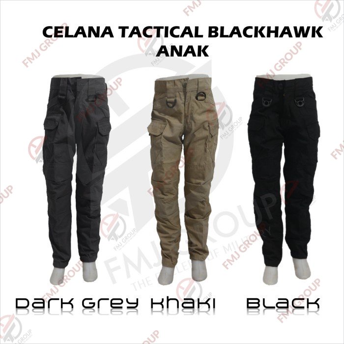 Celana Anak Blackhawk Tactical Warna Hitam, Krem, Abu