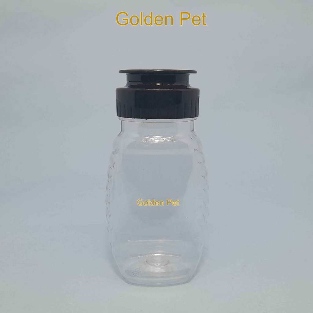 Botol 100 ml Madu TJ Oval Tutup Kuning Hitam / Botol Madu 100ml / Botol Plastik Madu