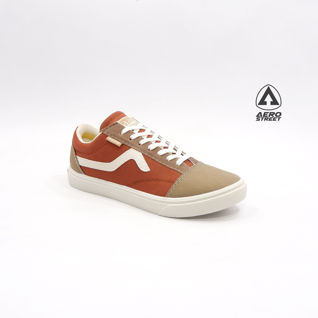 37-44 Massive Merah Bata Coklat - Sepatu Sneakers Casual Sport Sekolah Pria Wanita  Trend